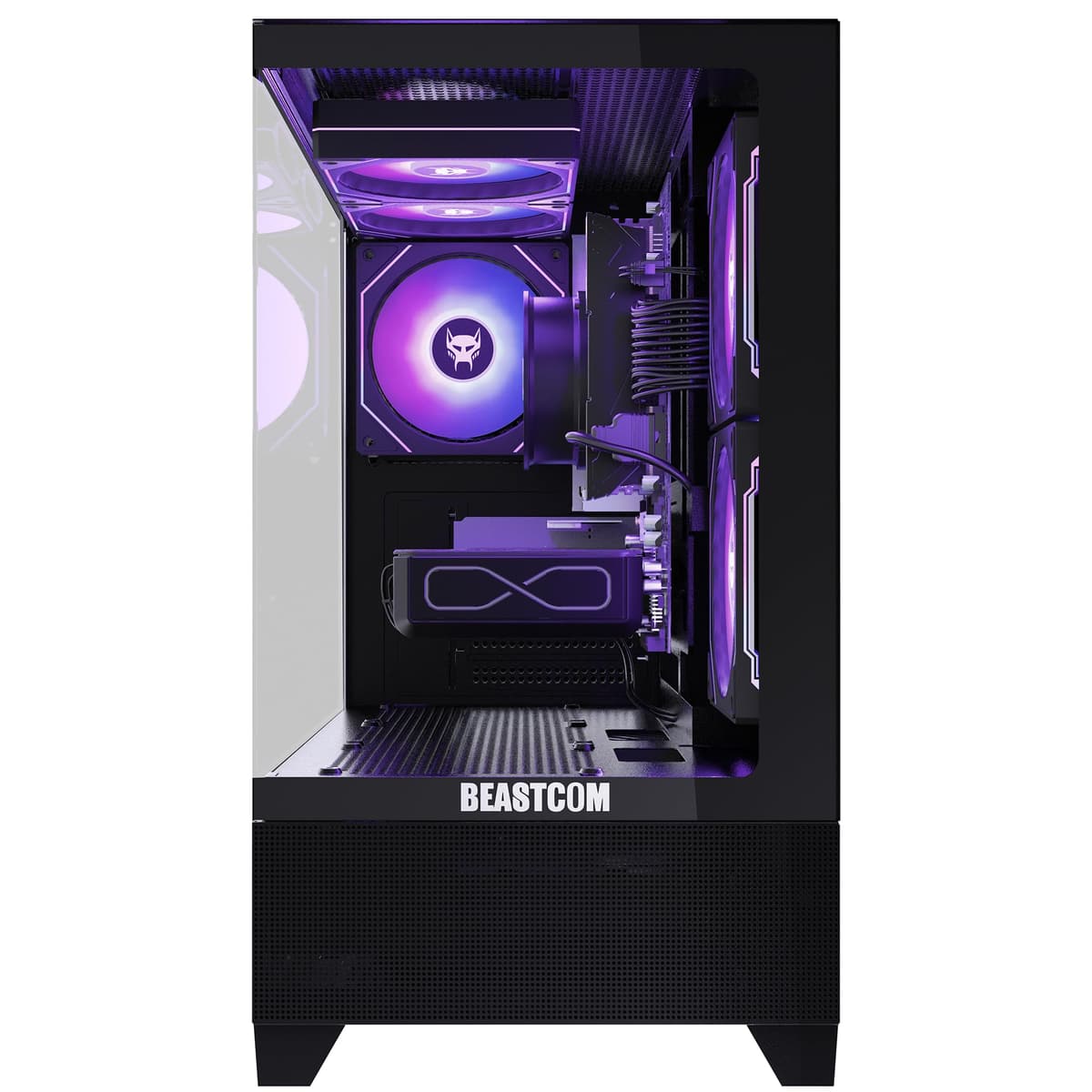 BEASTCOM Q5 Pro Gaming PC | AMD Ryzen 5 4500 6X 4,10GHz 12 Threads | GeForce RTX 3050 6GB | 16GB RAM | 1TB NVMe SSD | WiFi 5 — view 3
