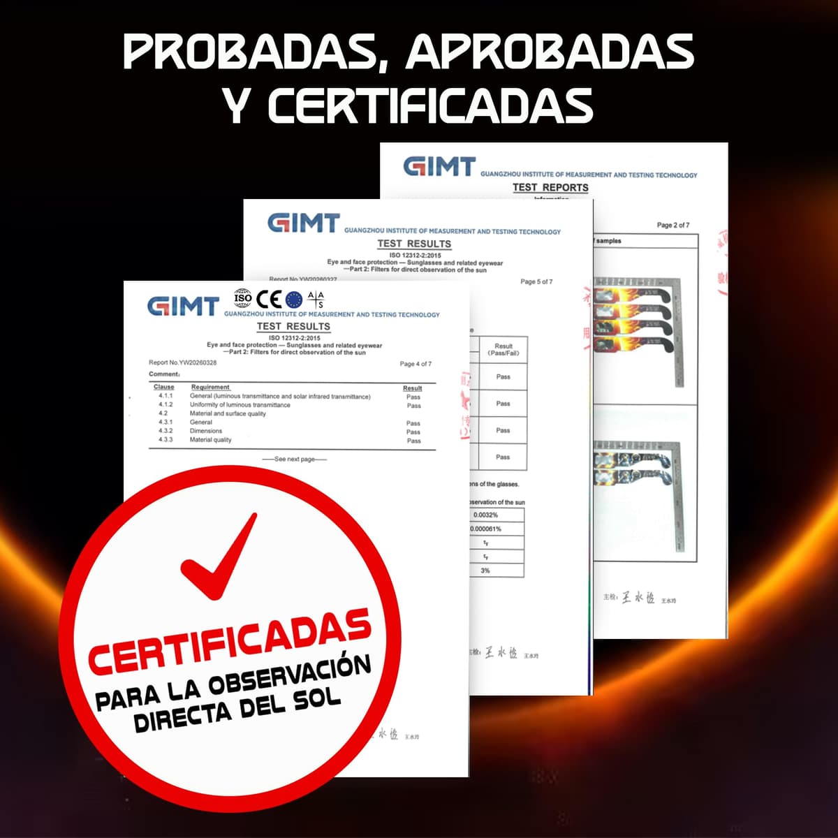 Galaxium 6 & 12 Gafas Eclipse Solar Homologadas ISO 12312-2 - Aprobadas AAS 2026 - Certificadas CE - Seguras para Observación Directa - Gafas para Ver Eclipse Solar — view 5