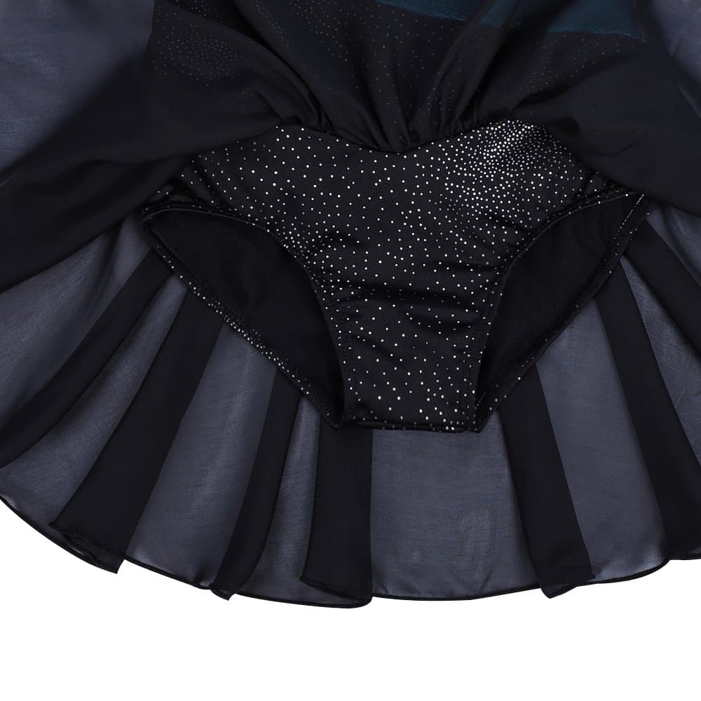 Mallot de ballet/danza con tutú para chica / vestido sin mangas con rayas multicolor, 2-11 años — view 3