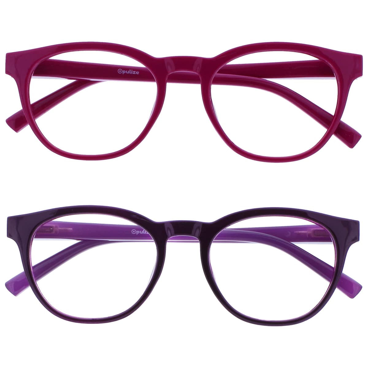 OPULIZE Blu Gafas con Bloqueo de Luz Azul Montura Redonda Azul Bisagras de Muelle Mejoran el Sueño Ordenador Gaming Antirreflejante Hombre Mujer B5-3 +0.00 — view 29