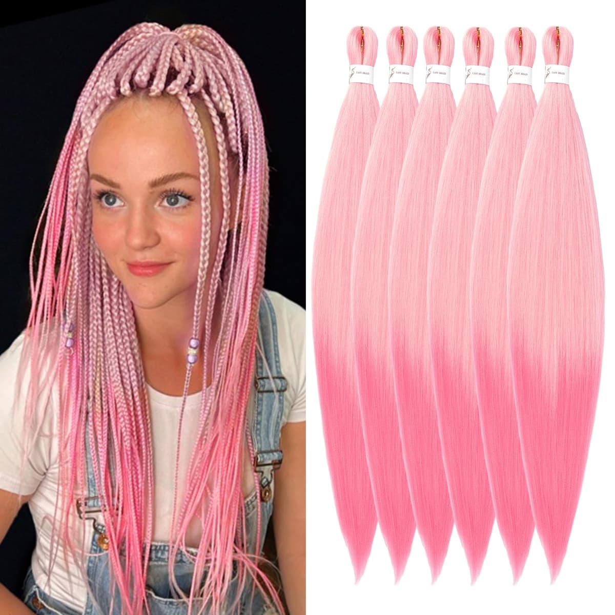 YDDM Capelli Per Treccine Africane Azul Extension Treccine Texture Yaki Easy Install per Principianti 26 Pollici 3 Pezzi Capelli Leggeri e Naturali per Box Braids, Twist e Crochet — view 16