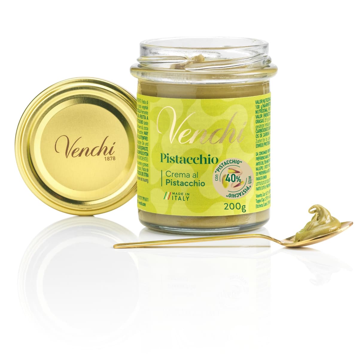Venchi - crema de pistacho para untar, 200 g - Edición limitada - Sin gluten - Idea para regalo