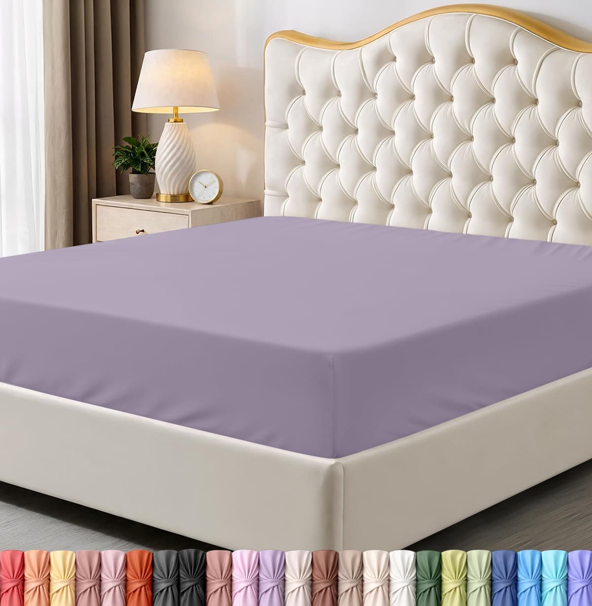 Utopia Bedding Fitted Sheet King, Grey - Deep Pocket 14 inch (35 cm) - Easy Care - OEKO-TEX Certified - Soft Brushed Microfibre Fabric - Shrinkage and Fade Resistant - Bottom Sheet — view 28