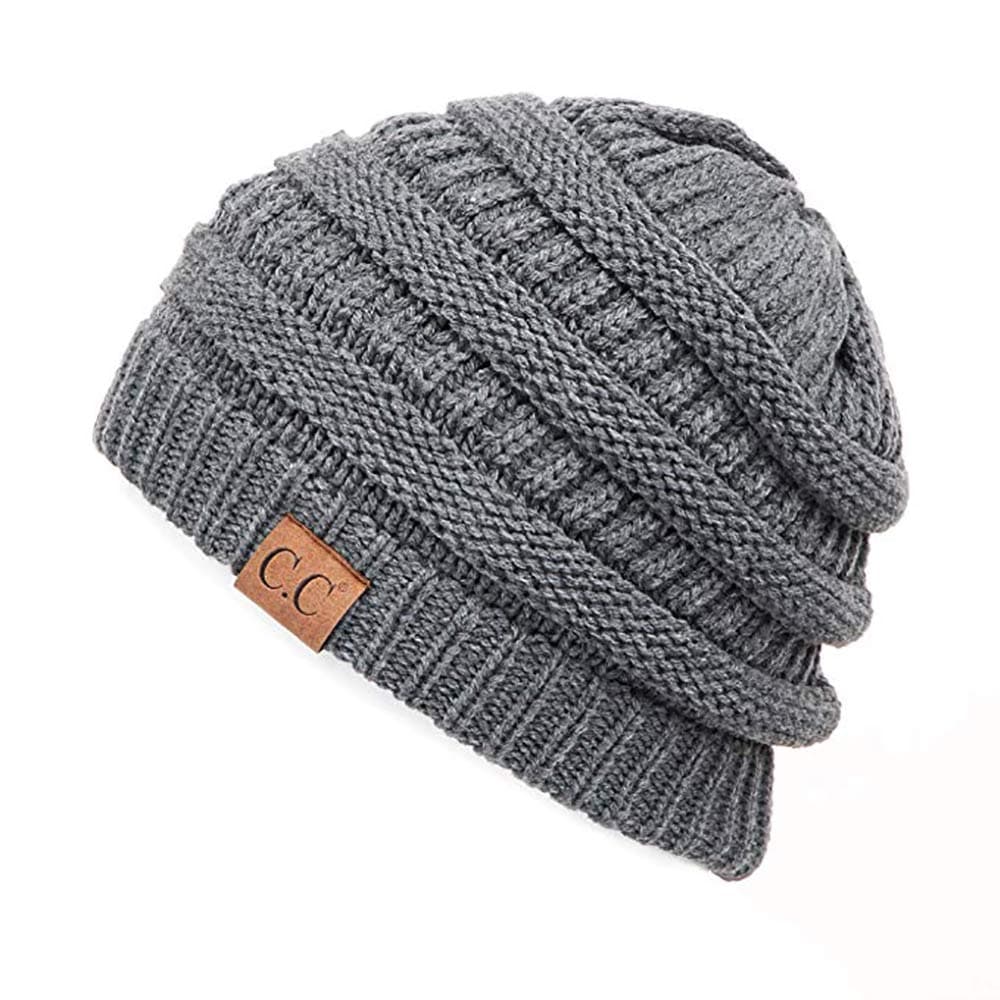 Warm Chunky Soft Stretch Cable Knit Beanie Skully — view 89