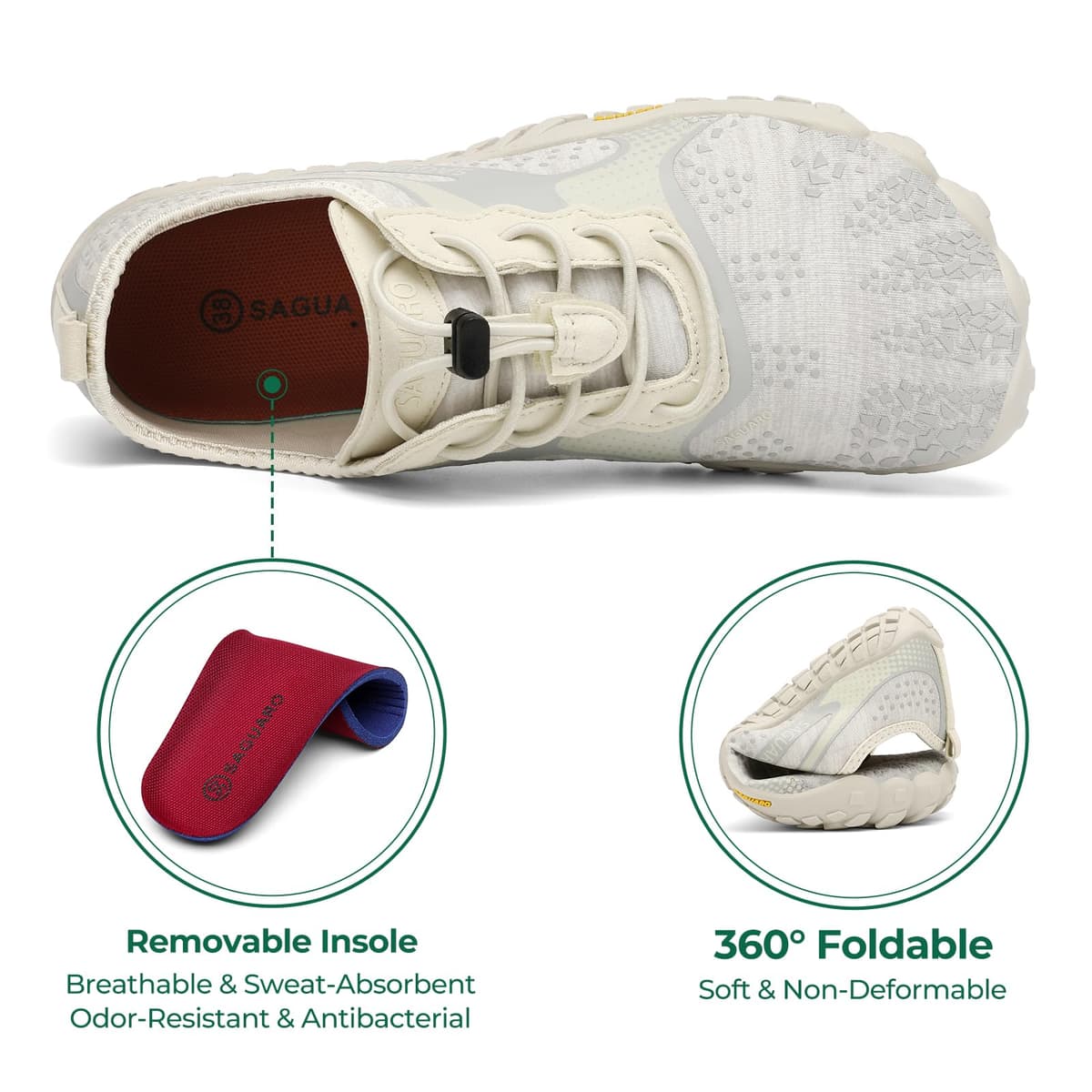 SAGUARO Barefoot Hombre Mujer Zapatillas Minimalistas para Zero Drop Soles y Wide Tox Box,Gr.35-48 EU — view 4
