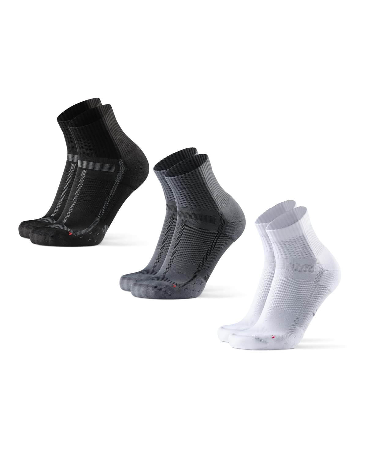 DANISH ENDURANCE Cushioned Running Socks for Long Distances, Anti-Blister & Sweat Wicking, Quarter Length, for Men & Women, Unisex, 3 or 5 Pack — view 19