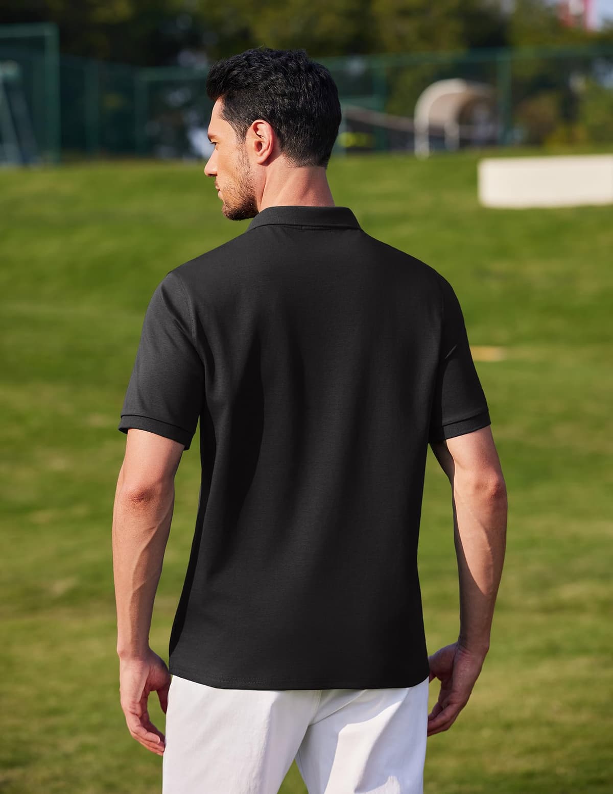 COOFANDY Polo Hombre Manga Corta de Algodón Básico Polo de Golf Casual Verano — view 3