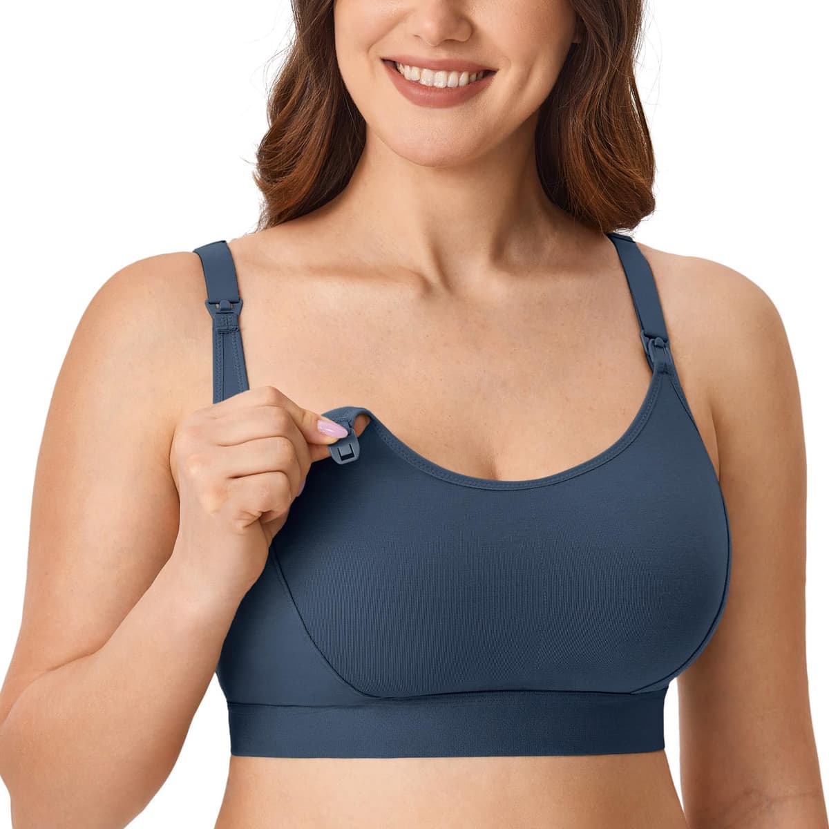 Gratlin Women's Nursing Bras Maternity Plus Size Breastfeeding Cotton Sleep Nursing Sports Bra — view 14