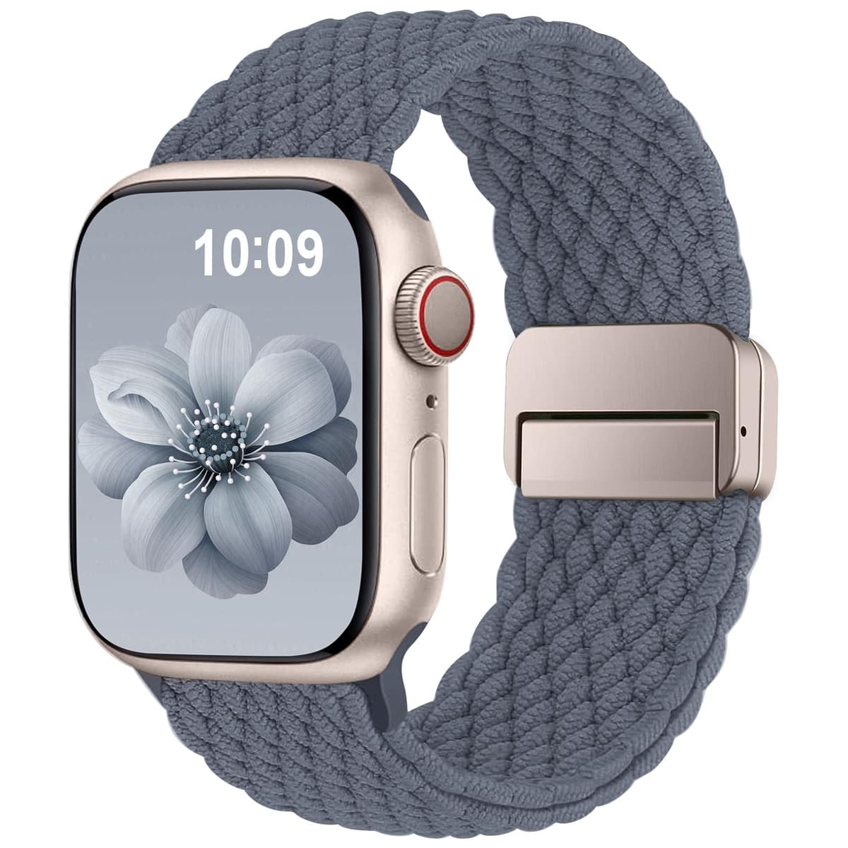 Higgs Braided Strap Compatible with Apple Watch Straps 44mm 46mm 38mm 42mm 40mm 41mm 45mm 49mm for Men Women, Nylon Elastic Magnetic Snap Strap for iWatch Series 11 10 9 SE 8 7 6 5 4 Ultra 3 2 1 — view 15