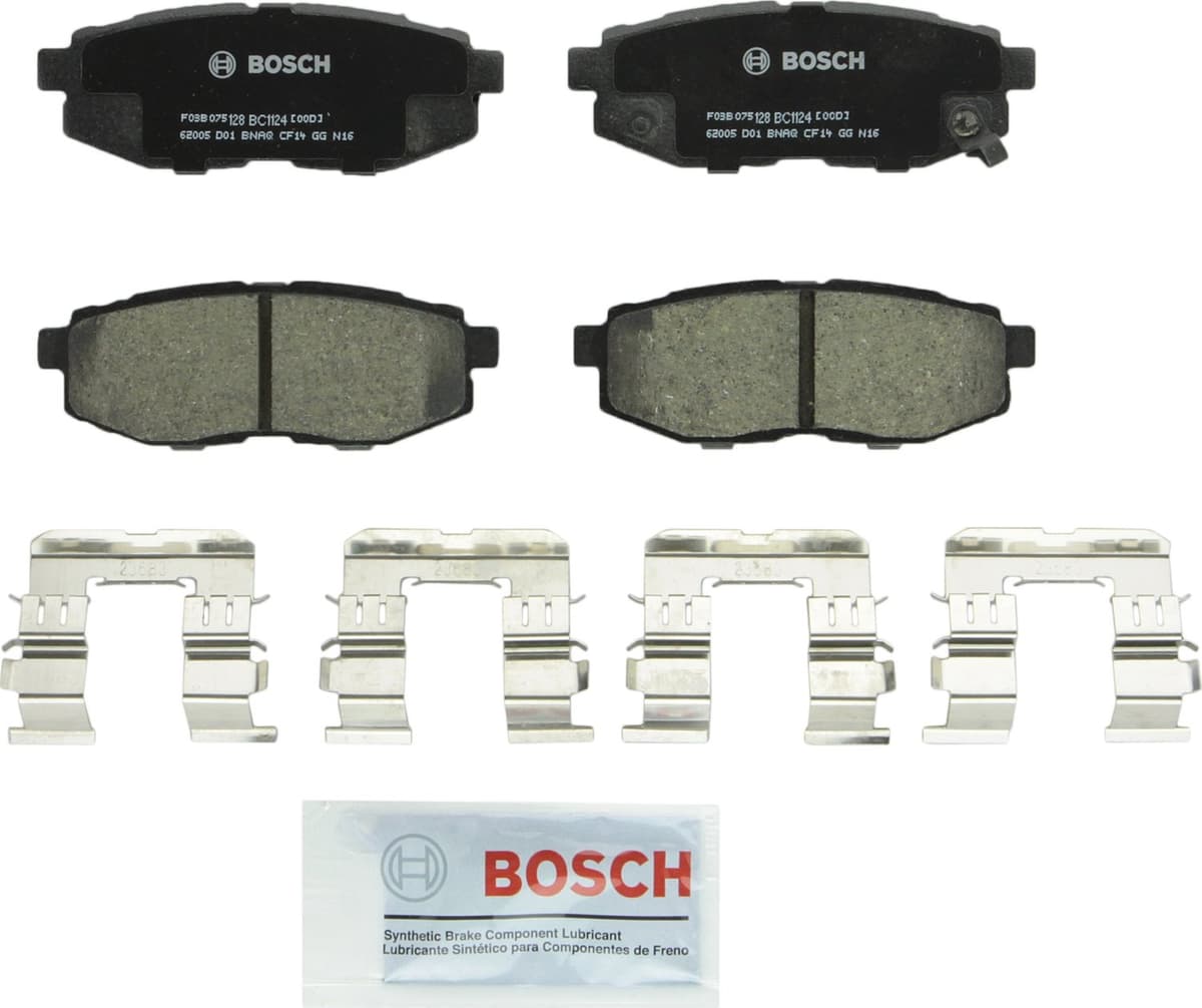 Bosch BC914 QuietCast Premium Ceramic Disc Brake Pad Set For: Acura ILX; Honda Accord, Civic, CR-V, Element, Fit, Front — view 74