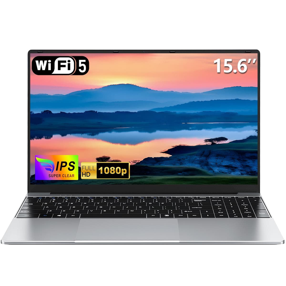 15.6 Inch Laptop 2026 with 4425Y Processor, 8GB RAM 256GB SSD Laptop Computer Pc, FHD 1920 x 1080P, 5000 MAh/38.5Wh, TF Card/Webcam/Touchpad, Student/Home/Business