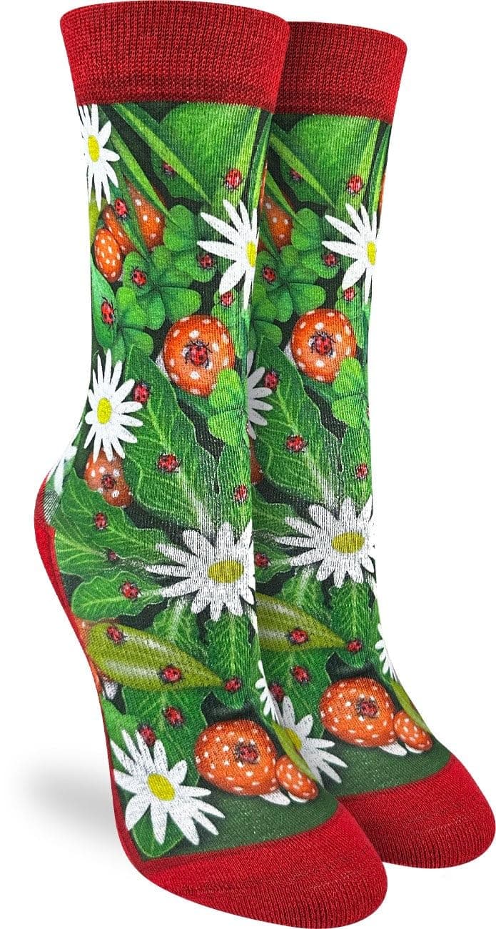 Good Luck Sock Women's Floral Dinosaurs Socks, Shoe Size 5-9 — view 185