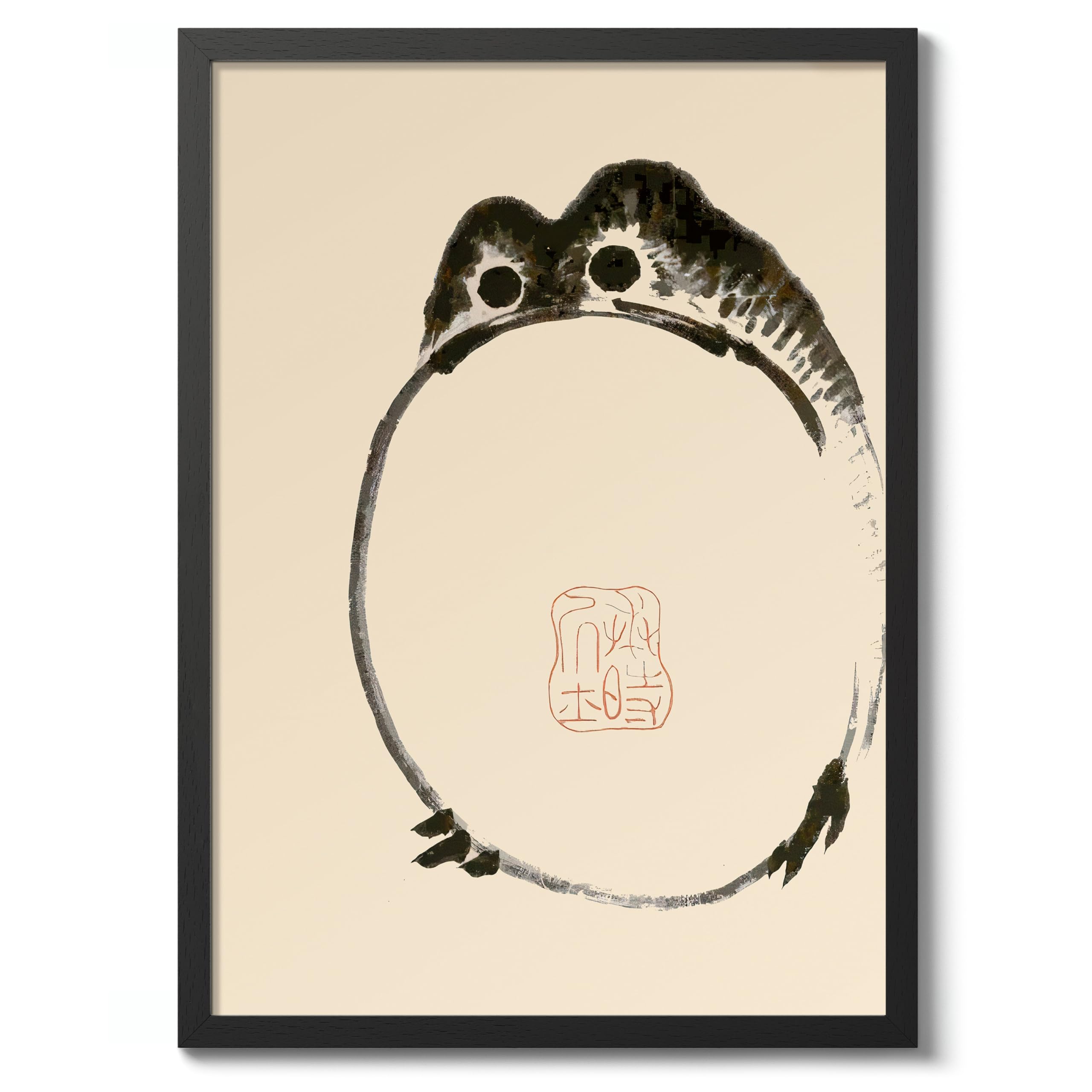 Matsumoto Hoji Sad Frog Poster, Japansese Art Woodblock Ukiyo-e Print, Framed Japanese Wall Art, Archival Matte, A1 (Print Only) - 84.1x59.4cm — view 25