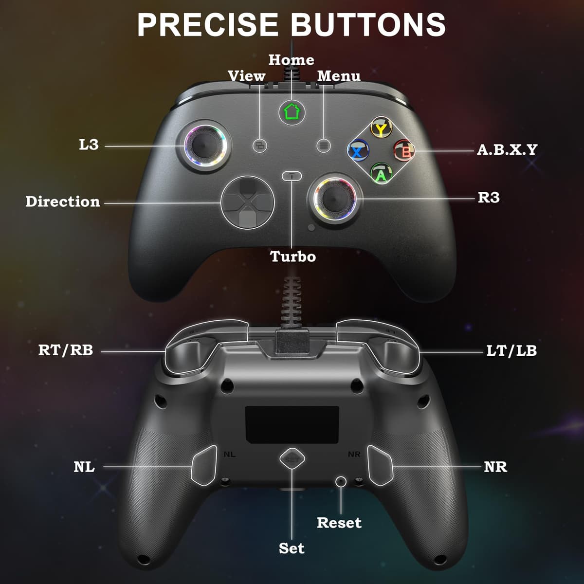 gamtooy pc controller (Black-102L) — view 2