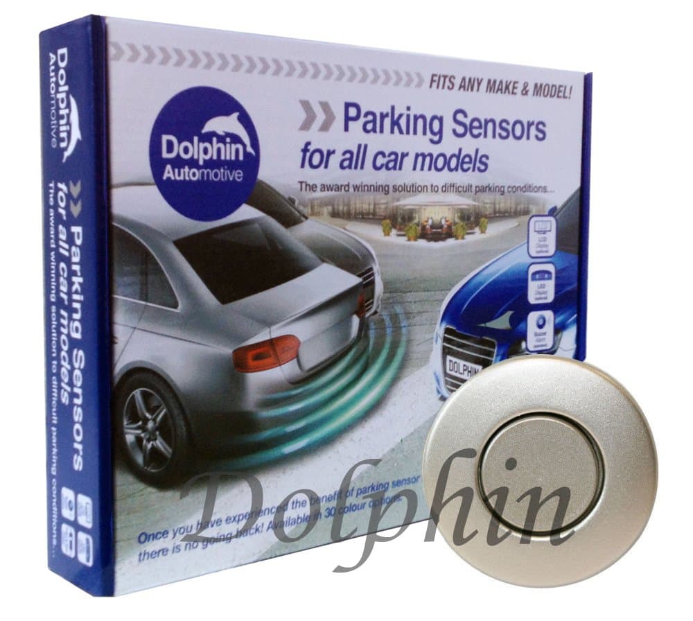 Dolphin Automotive DPS400 Reverse Parking Sensors Auto Express Award Winning 4 Ultrasonic Radar Sensors Kit Audio Alert System Matt & Gloss Black +30 More Colours (Gloss Black) — view 5