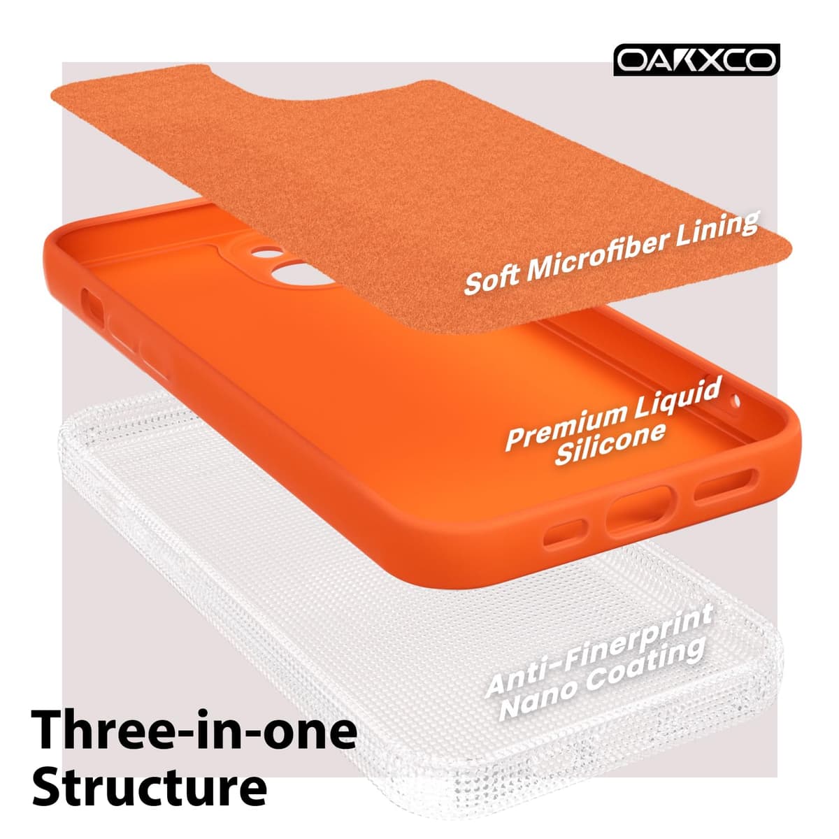 oakxco for iPhone 17 Pro Max Phone Case Liquid Silicone, Cute Thin Slim Grip Soft Rubber Gel for Women Men, Smooth Matte TPU Plain Solid Color Girly Simple Case with Camera Cover, Light Pink — view 1040