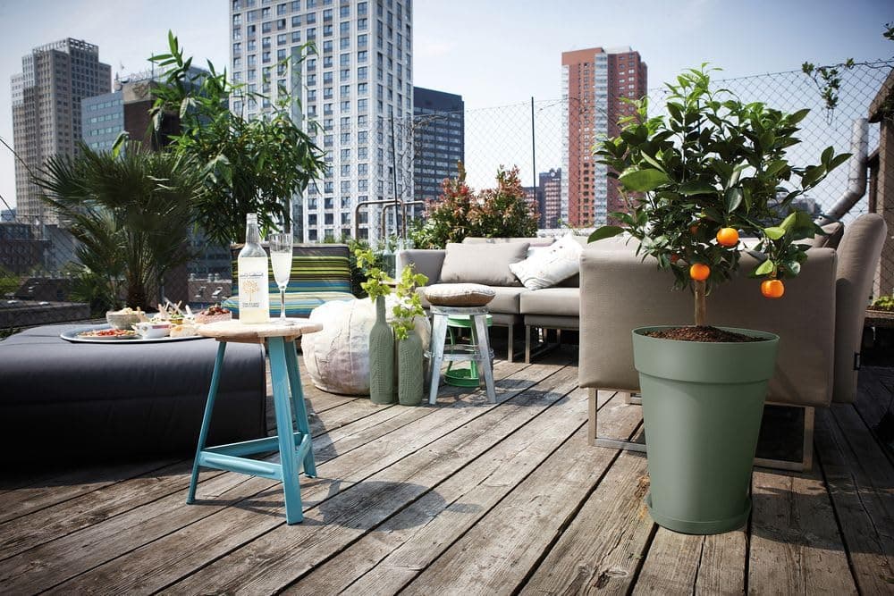 Elho Loft Urban Saucer Round 21 - Plato por Exterior Accesorios - Ø 20.4 x H 2.9 cm - Verde/Pistache Green — view 4