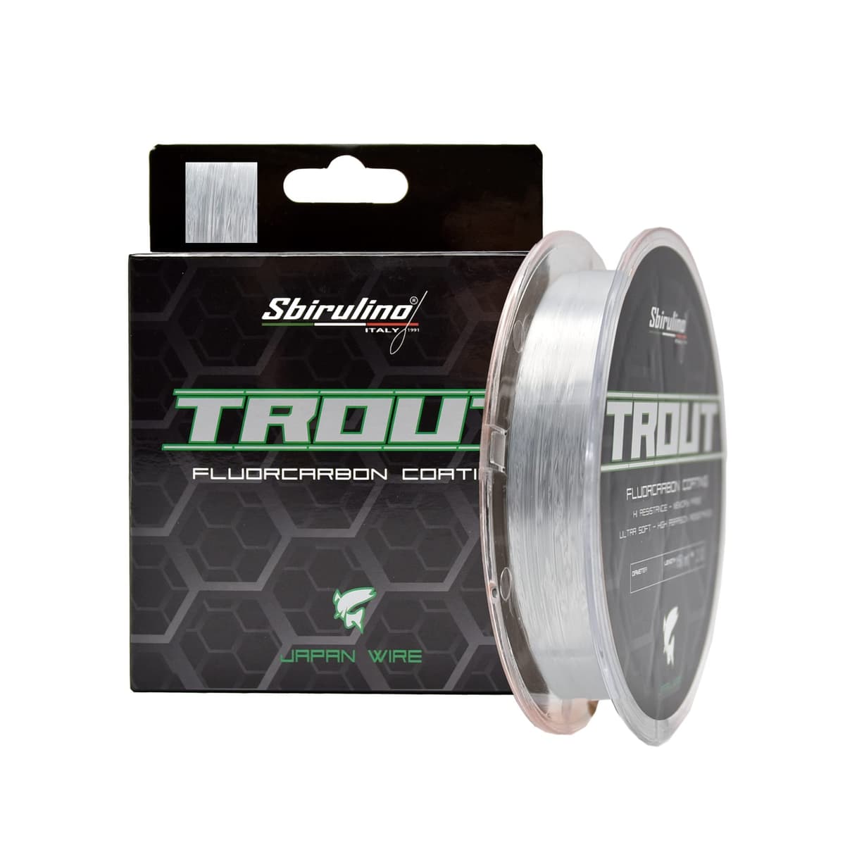 Sbirulino® Hilo de Pesca fluorocarbon Coating Trout MT 150-500-1000 Diámetro de 0,12 a 0,25. Concurso Especial de truchas.