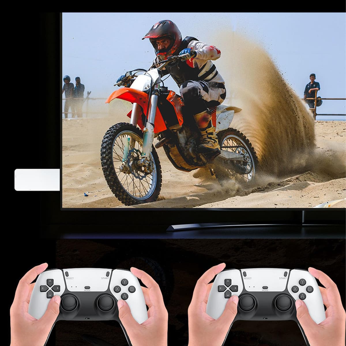 Cosiki Juego de Consola de Juegos Retro 4K HD Multimedia Plug and Play Video Game Stick para Diversión Familiar Experiencia de Juego de TV en Casa (M15 128GB) — view 5