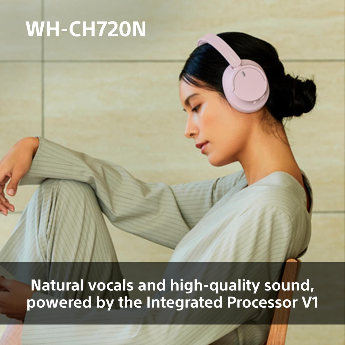 Sony WH-CH720N Wireless Bluetooth Noise Cancelling Over-Ear Headphones, Ambient Sound Mode, Lightweight Design, up to 35 hr battery life, iOS & Android - Black — view 3