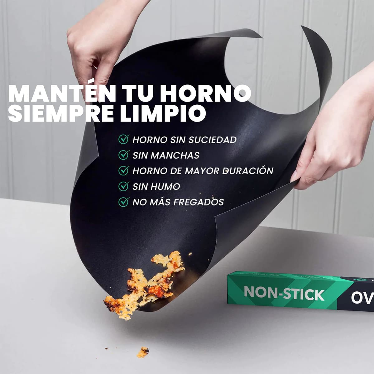 Hoja de Revestimiento de Horno (Paquete de 3) - Protectores de Horno Resistentes antiadherentes Reutilizables Grandes de 50x40 cm para la Parte Inferior de los hornos — view 7