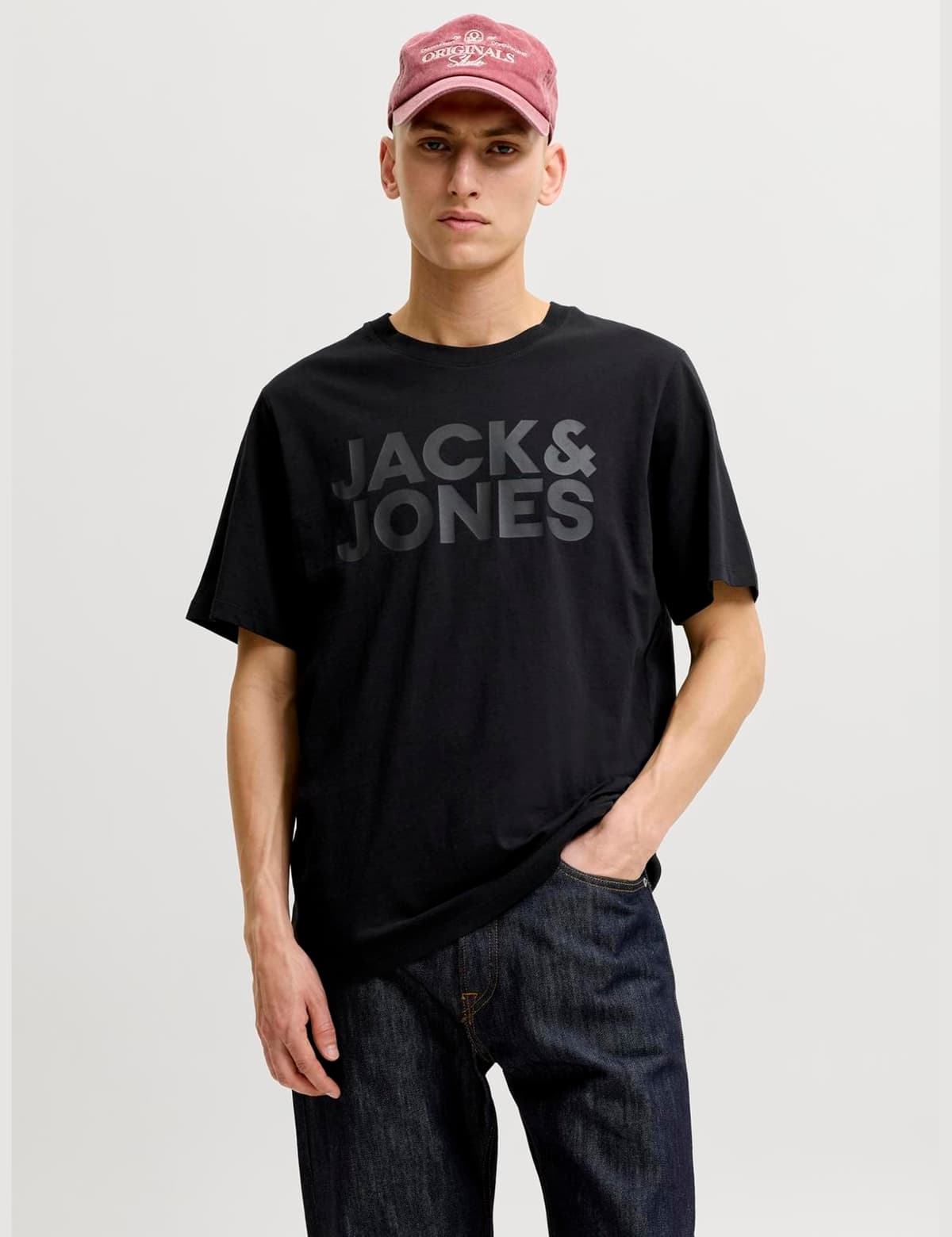JACK & JONES T-Shirt Basic V-Neck T-Shirt — view 2
