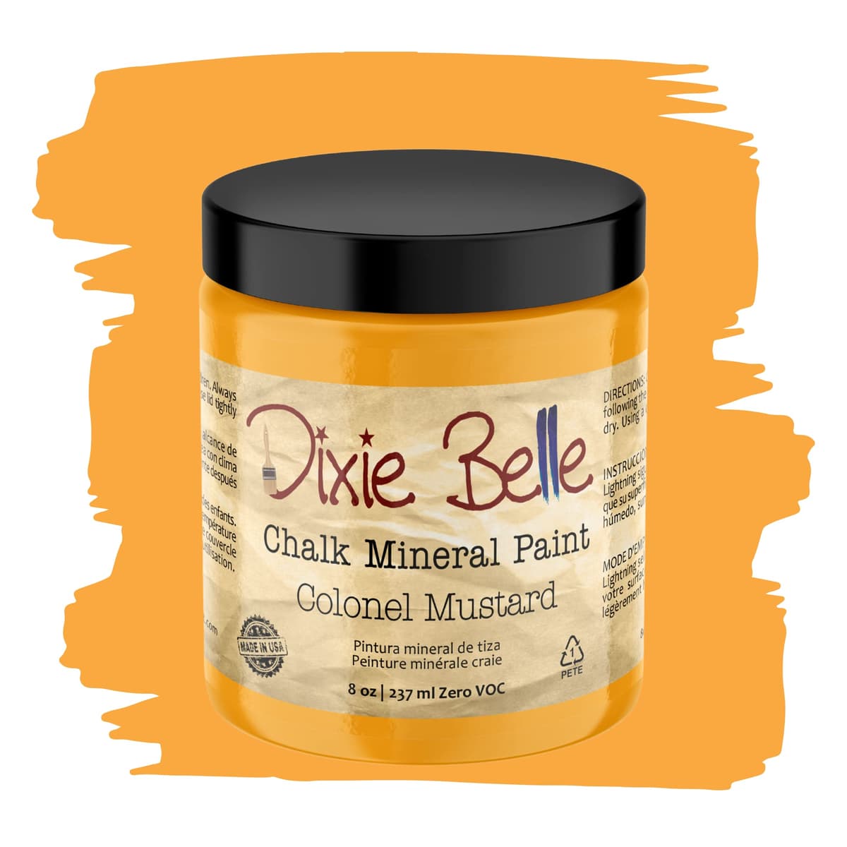 Dixie Belle Paint Company Chalk Finish Furniture Paint - Caviar (32oz) - Matte Black Chic Chalk Mineral DIY Furniture Paint — view 325