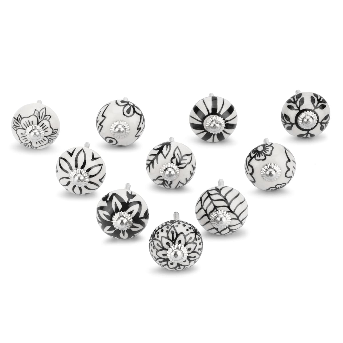 Ajuny Vintage Juego de 20 Pomos de Cerámica Blanca para Cómoda Cajón Armario Cocina Moderna Baño y Dormitorio Tiradores Decorativos Hechos a Mano — view 54