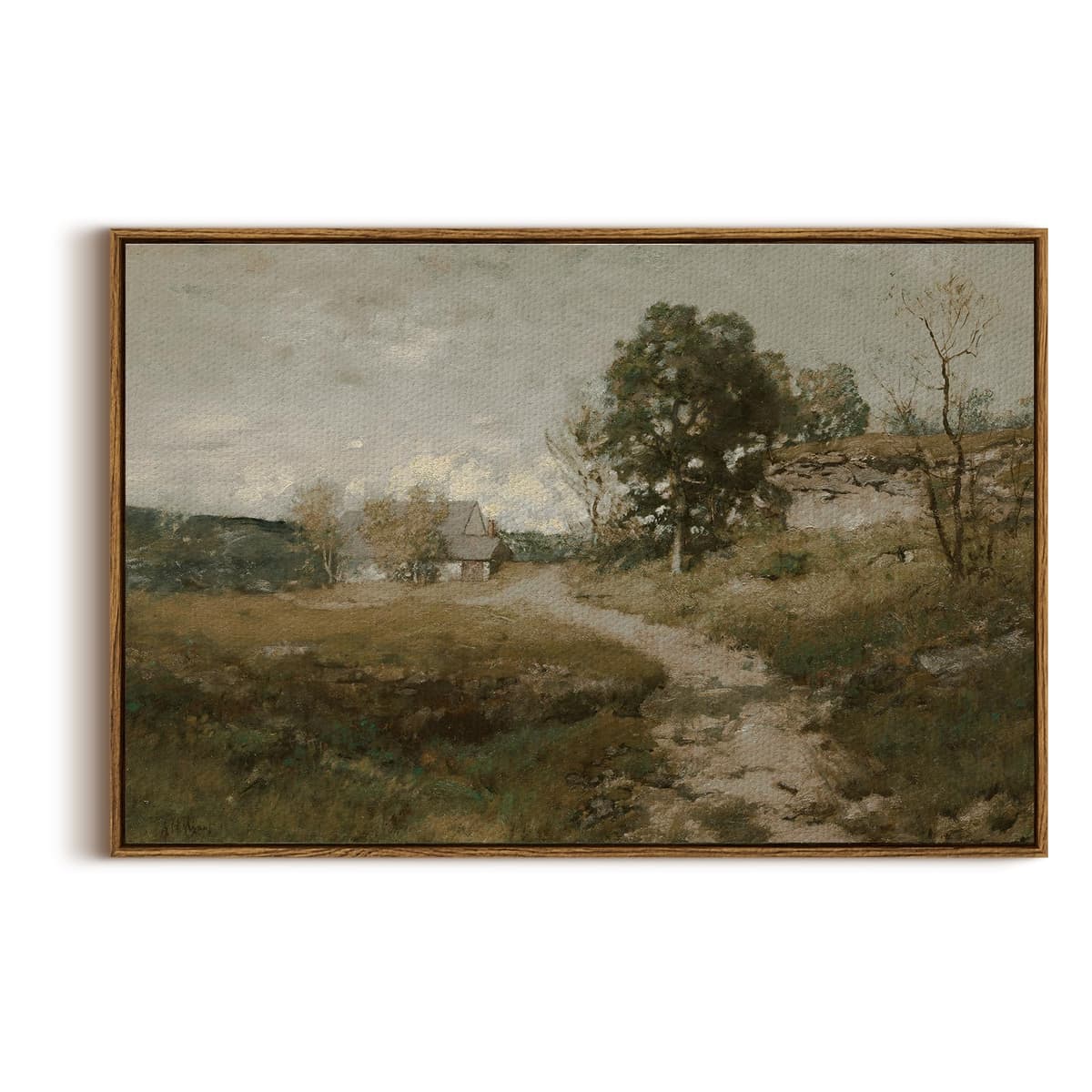 InSimSea Framed Canvas Wall Art, Meadow with Flowers Painting, Landscape for Living Room, Bedroom, Home, Bathroom Decor, 8x10 — view 53