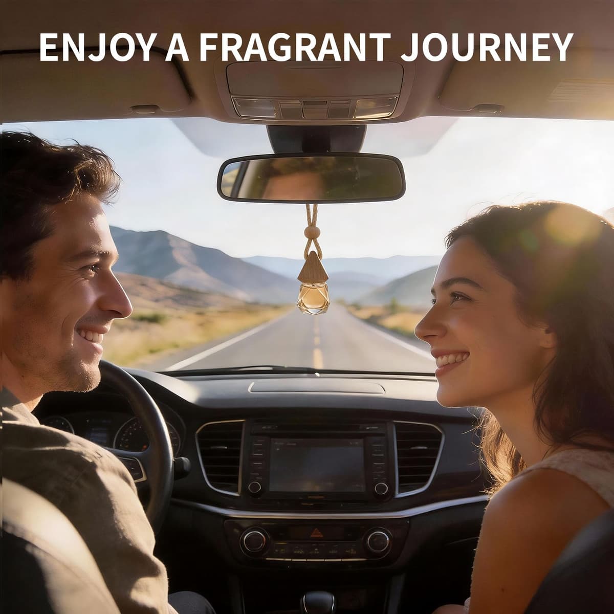 2 Pack Car Air Fresheners Citrus Orange Blossom & Forest Breeze Scent, Automotive Air Freshener with 2 Vent Clip, Strong Flower Perfume Car Diffuser Long Lasting up to 60 Days for Men & Women — view 7