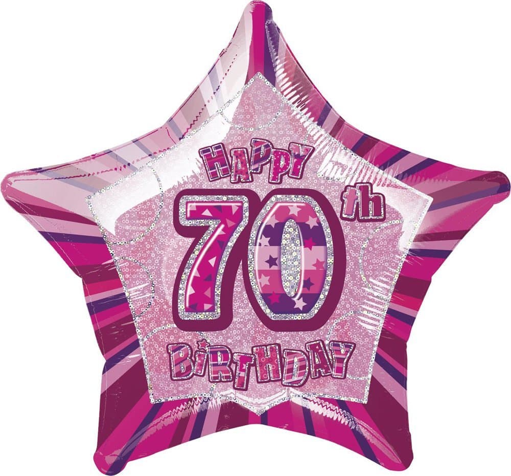 Unique Party 92068 - 9ft Foil Glitz Pink Happy 80th Birthday Banner — view 54