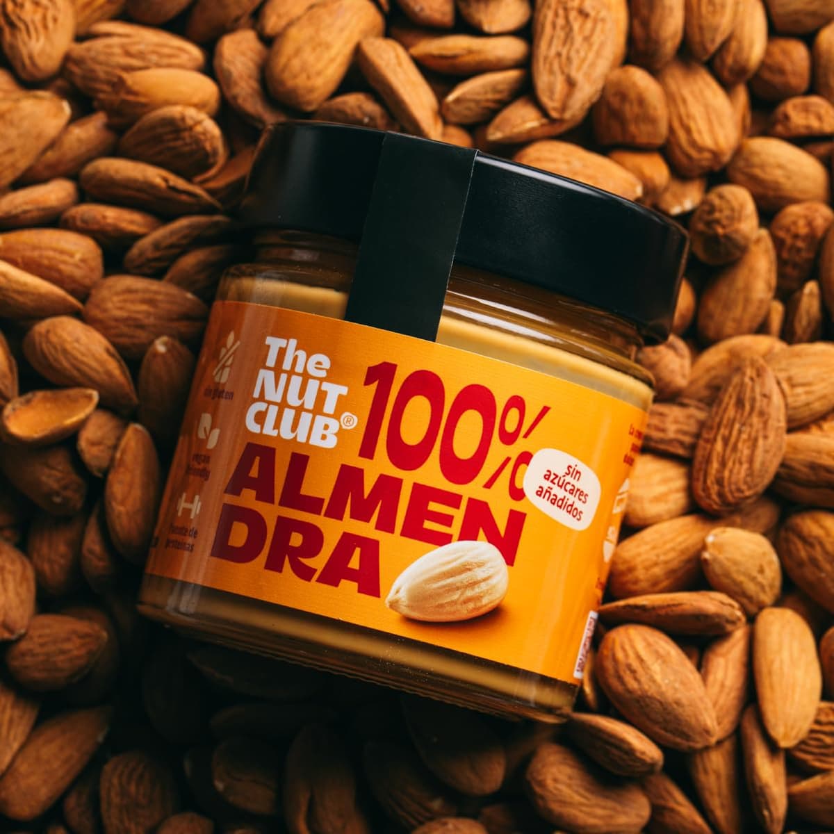 The Nut Club Crema de Almendra 180g 100% Natural, Vegana, Sin Azúcares Añadidos, Sin Gluten, Sabor Intenso y Textura Cremosa, Ideal para Untar, Desayunos, Recetas y Postres — view 4