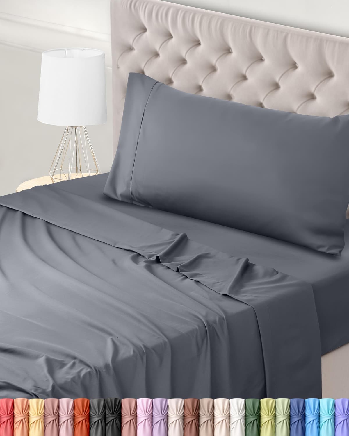 Utopia Bedding Juego de Sabanas 4 Piezas 150x200 - Poliéster Microfibra Cepillada - Oeko-Tex Certificado - Sábana Bajera, Sábana Plana y 2 Fundas de Almohada 50x75 (Cama 150, Blanco) — view 17