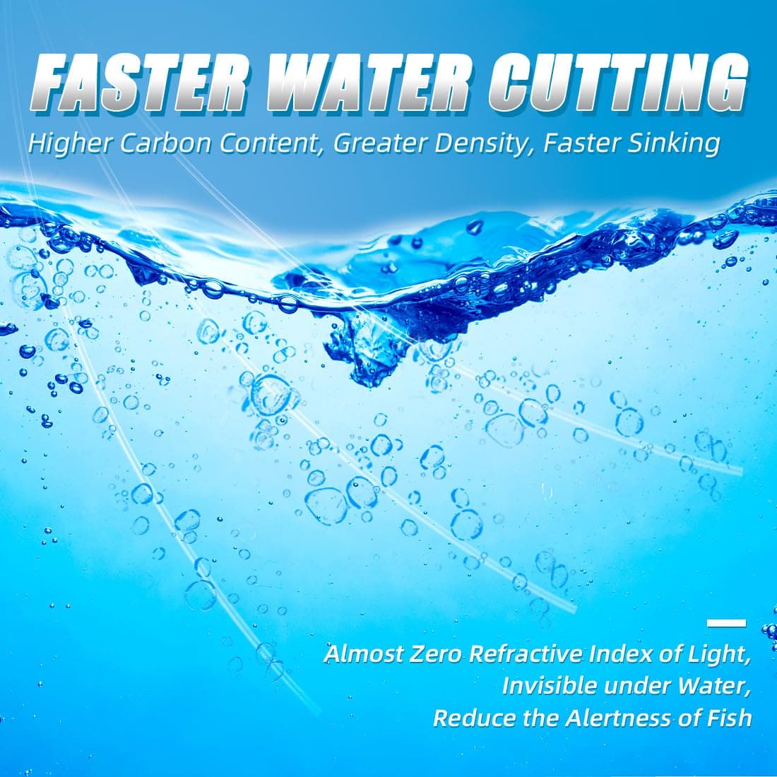 SeaKnight Línea Fluorocarbono 100m/110yds para Carpa, Monofilamento Transparente Invisible Líder de Hundimiento Rápido para Pesca en Mar 3-35LB — view 9