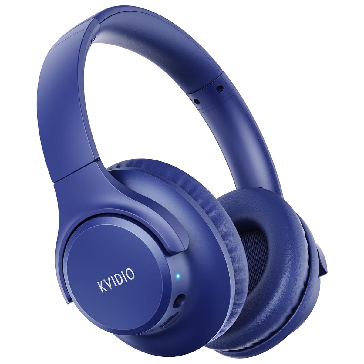 KVIDIO Bluetooth Headphones Over Ear, 65 Hours Playtime Wireless Headphones with Microphone, Foldable Lightweight Headset with Deep Bass,HiFi Stereo Sound for Travel Work PC Cellphone (Black) — view 12