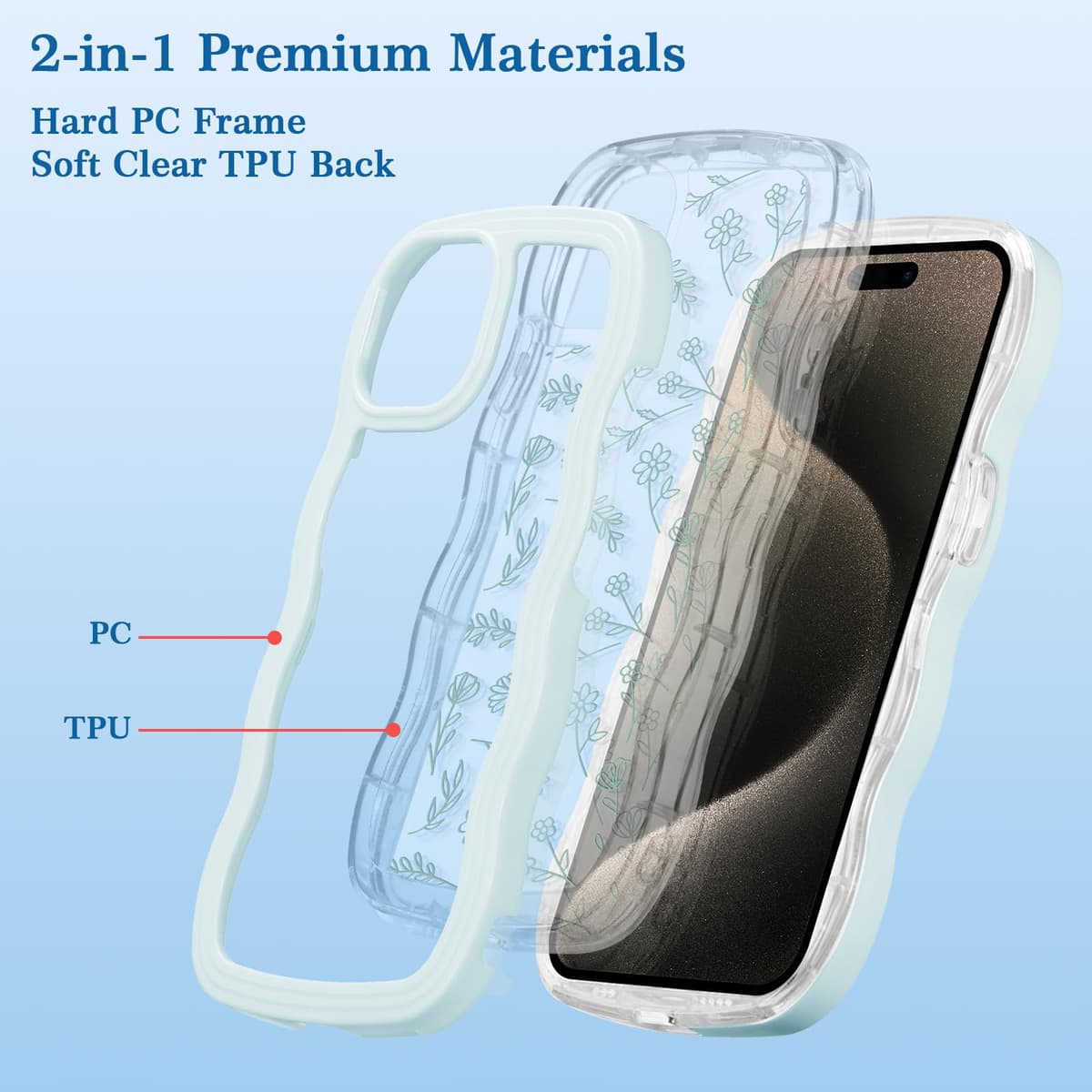 QLTYPRI Compatible with iPhone 11 Case, Cute Curly Wave Frame Clear Case for Girls Women, Transparent Soft Silicone TPU Bumper Shockproof Protective Phone Cover for iPhone 11 - Purple — view 65