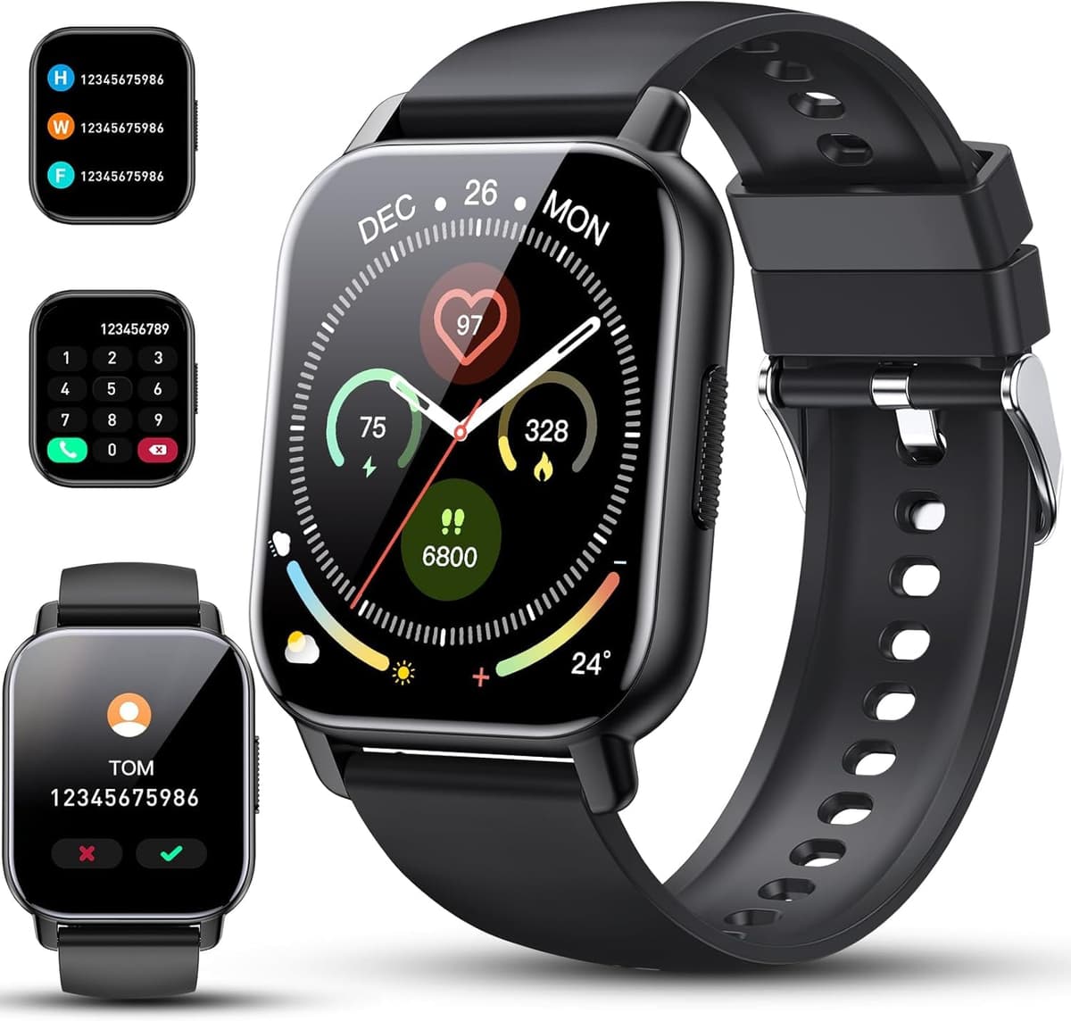 Cillso Smart Watch for Men Women, 1.85" Fitness Watch with Bluetooth 5.3 Call, Smartwatch with Heart Rate/Sleep Monitor, 110+ Sports Modes, IP68 Waterproof Activity Tracker for Android iOS, Pink — view 9