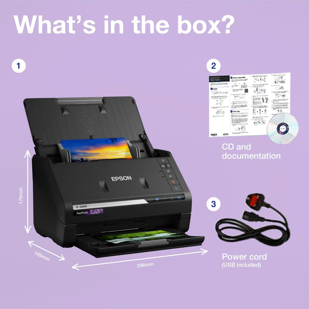 Epson FastFoto FF-680W Wireless High-Speed Photo and Document Scanning System Black — view 4