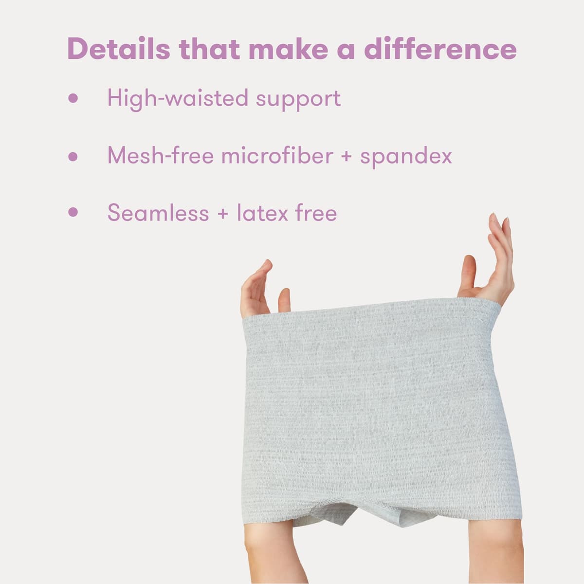 Frida Mom Postpartum Disposable Knickers | Microfibre Boyshort Cut Knickers with Super Soft, Stretchy and Breathable Fabric | Size Regular, 8ct — view 5
