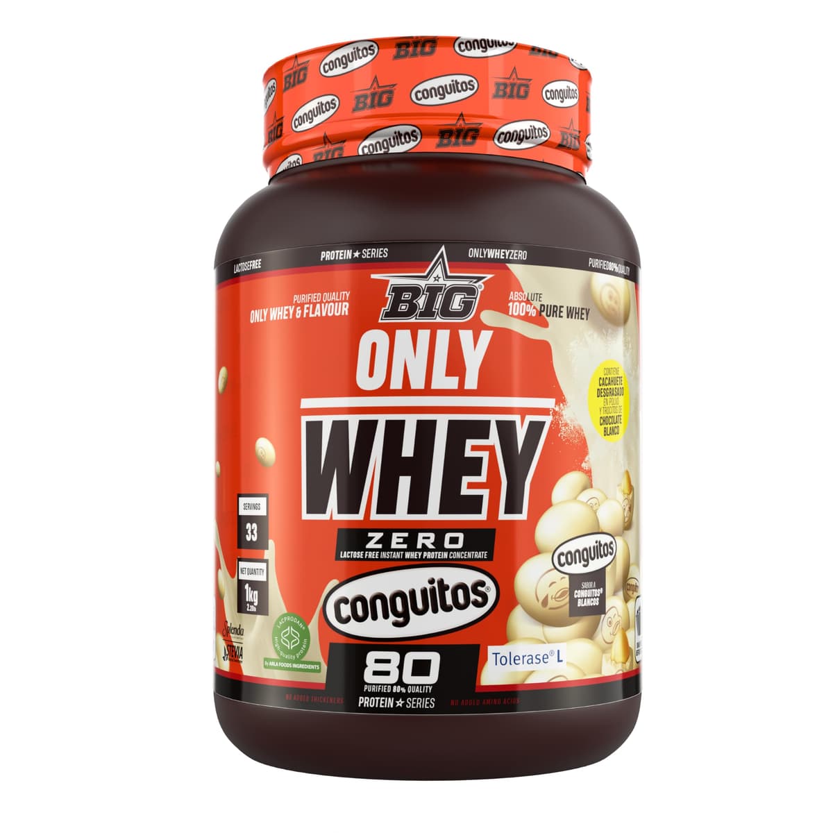 BIG - Proteinas Whey - Proteina en Polvo para Desarrollo de Masa Muscular y Recuperación - Materia Prima Premium - Whey Protein Sin Lactosa, Sin Azúcar, Sin Grumos (1Kg, Cacaolat) — view 31