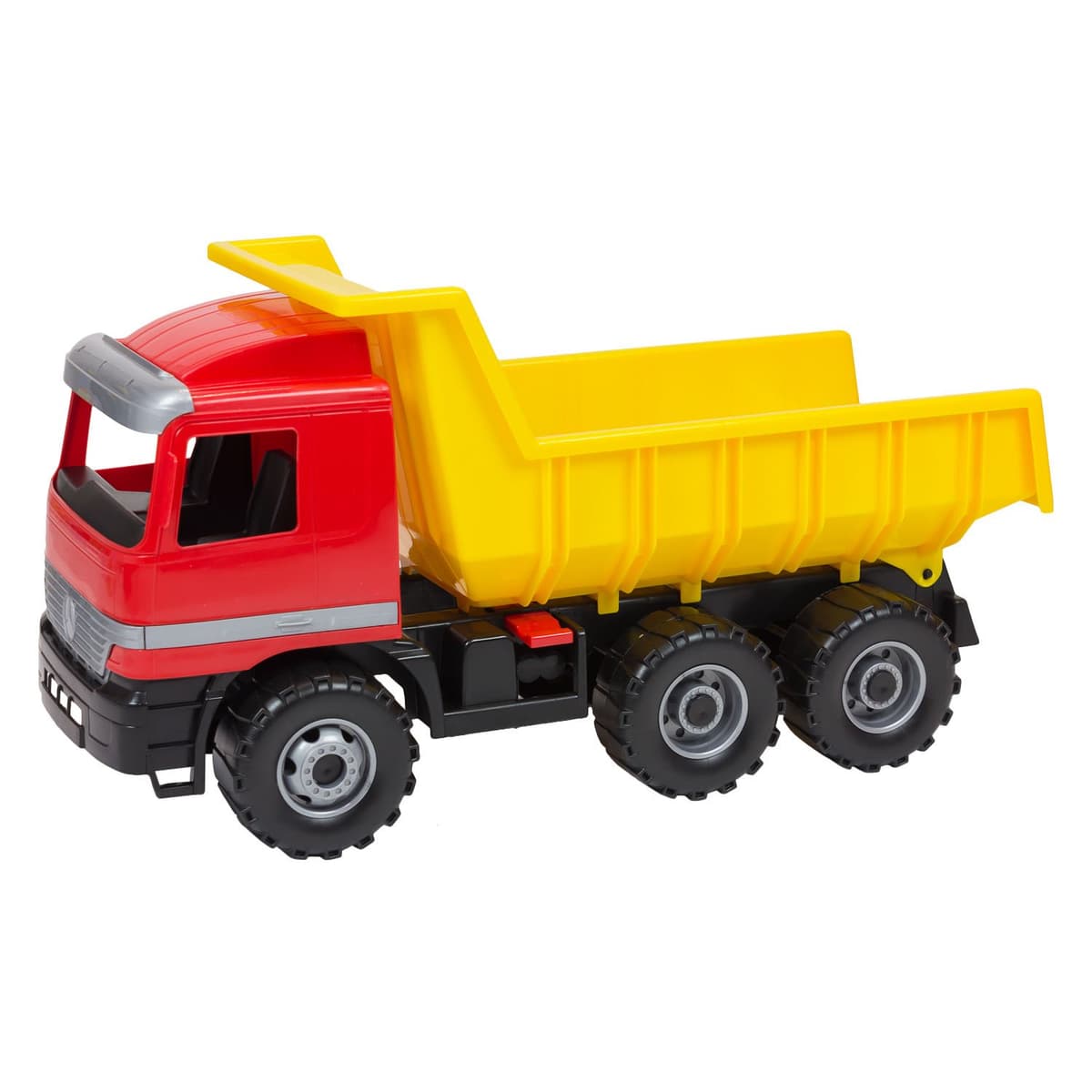 Lena - Mercedes Benz Actros Volquete Juguete por 3+ Años Niños, Amarillo/Roja