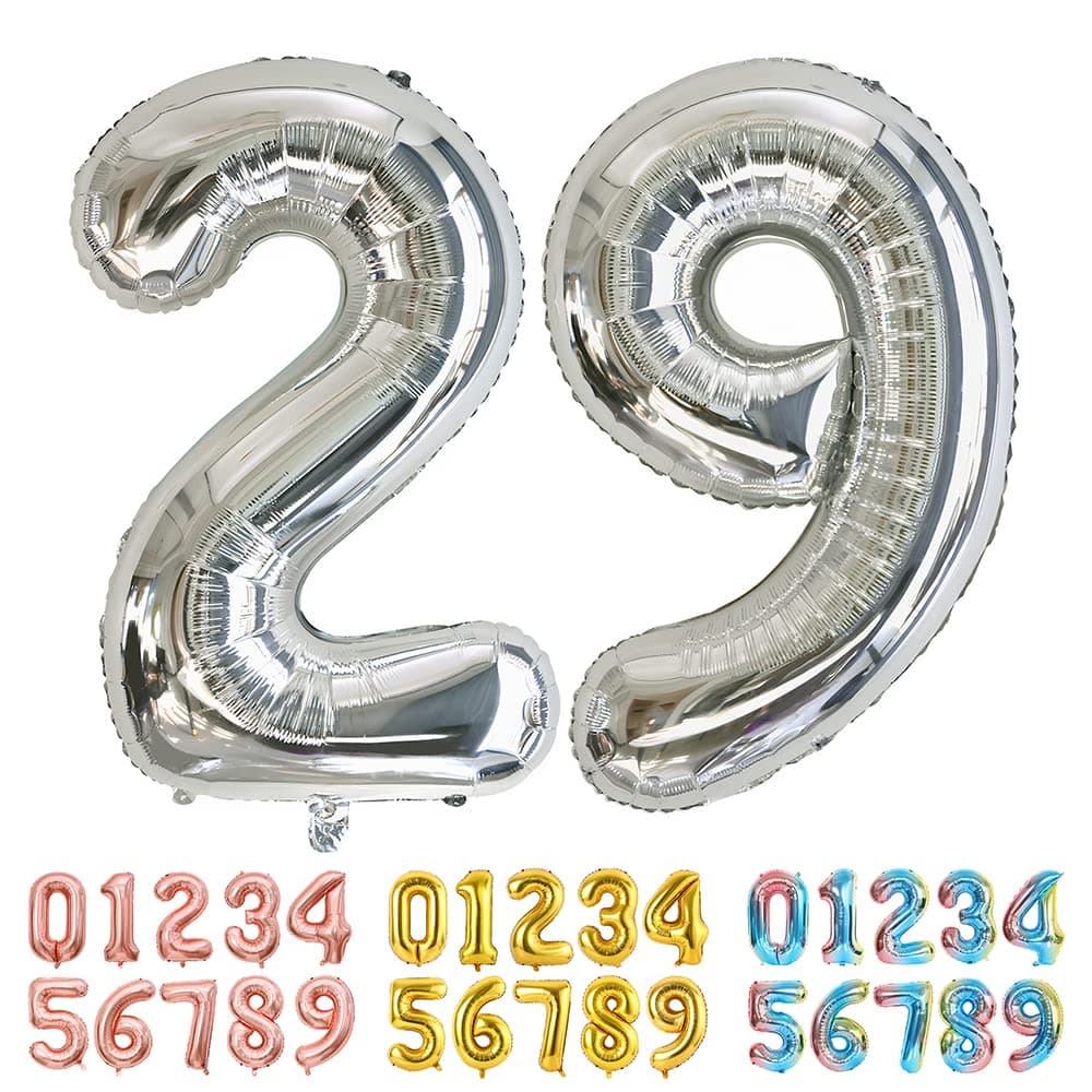 Foil Globo Número 5 Azul 40" (101cm), Inflable Helio o aire, Gigante Numeros 0-9, 10-19, 20-29, 30-100, Grande Globos Decoración para La Boda Aniversario y Cumpleaños Fiestas — view 672
