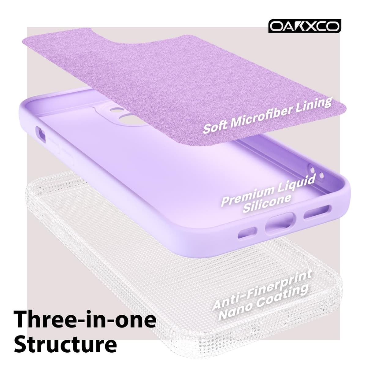 oakxco for iPhone 17 Pro Max Phone Case Liquid Silicone, Cute Thin Slim Grip Soft Rubber Gel for Women Men, Smooth Matte TPU Plain Solid Color Girly Simple Case with Camera Cover, Light Pink — view 1394