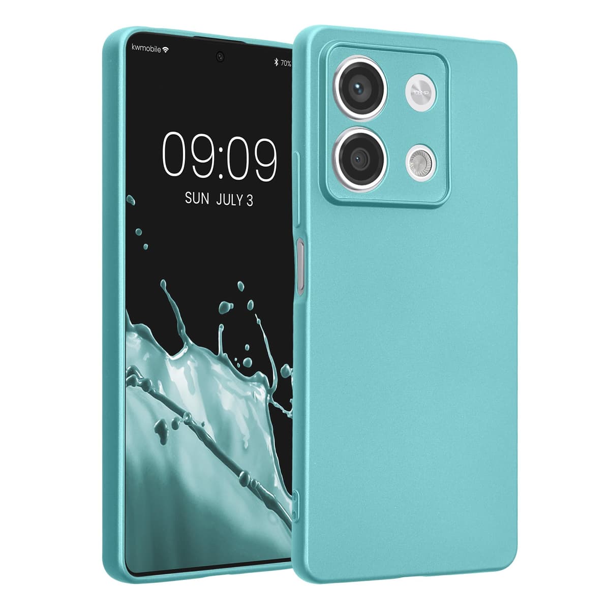 kwmobile Carcasa Compatible con Xiaomi Redmi Note 14 Pro 5G / Poco X7 Funda - Funda Ultrafina de TPU con Bordes elevados - Lavanda Metalizado — view 237