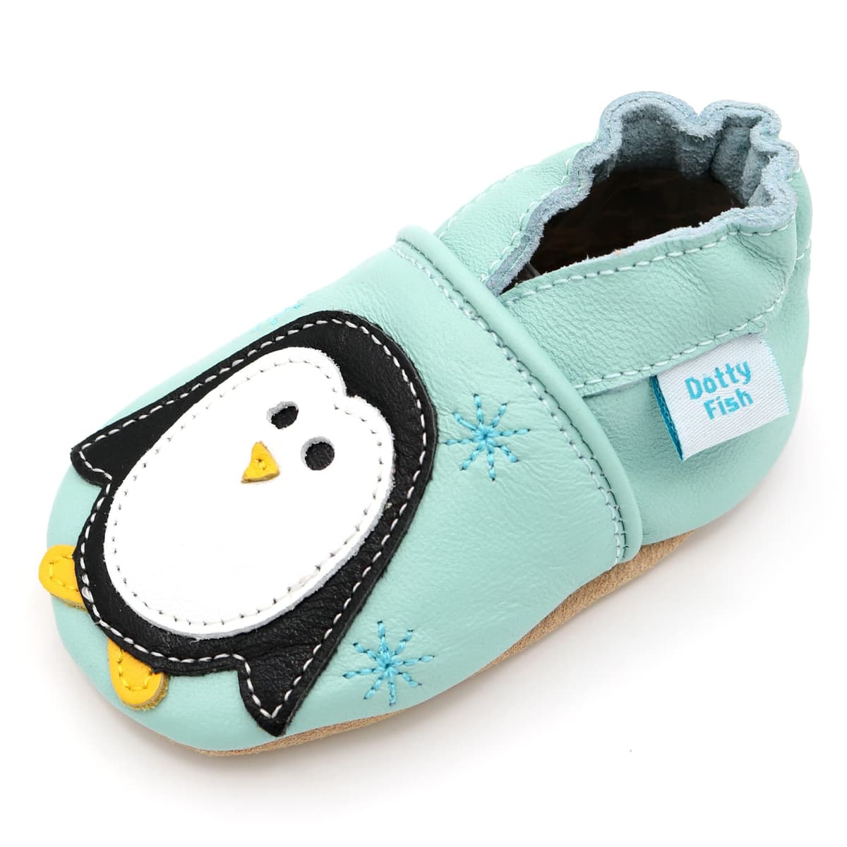 Dotty Fish Unisex Soft Leather Shoes, Unisex Baby First Walker Shoe — view 8