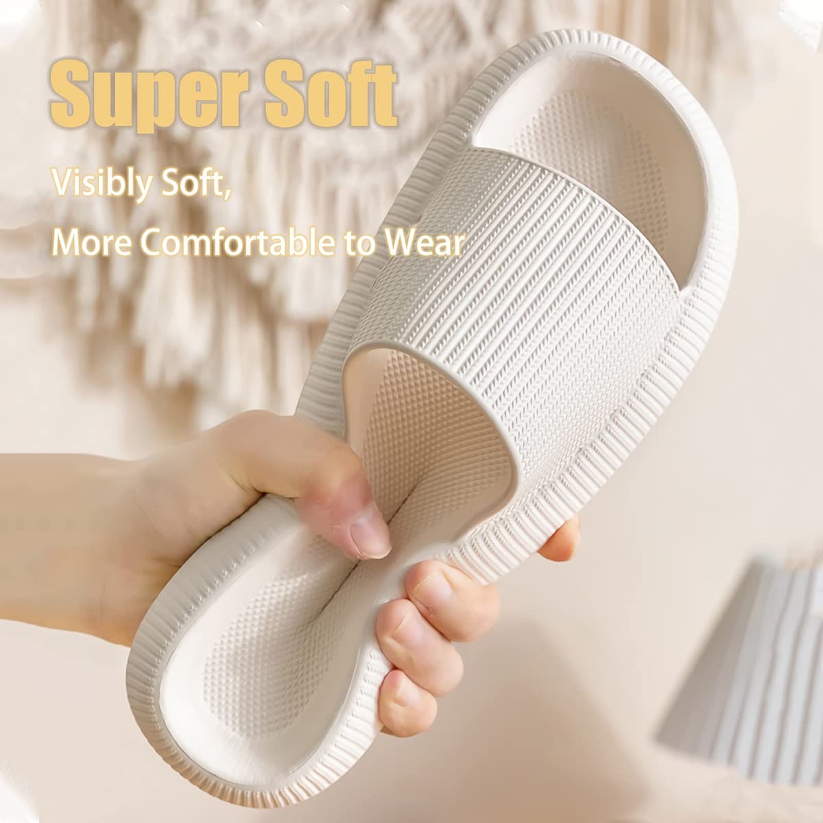 rosyclo Cloud Slippers for Women and Men, Pillow House Slippers Shower Shoes Indoor Slides Bathroom Sandals, Ultimate Comfort, Lightweight, Thick Sole, Non-Slip, Easy to Clean — view 3