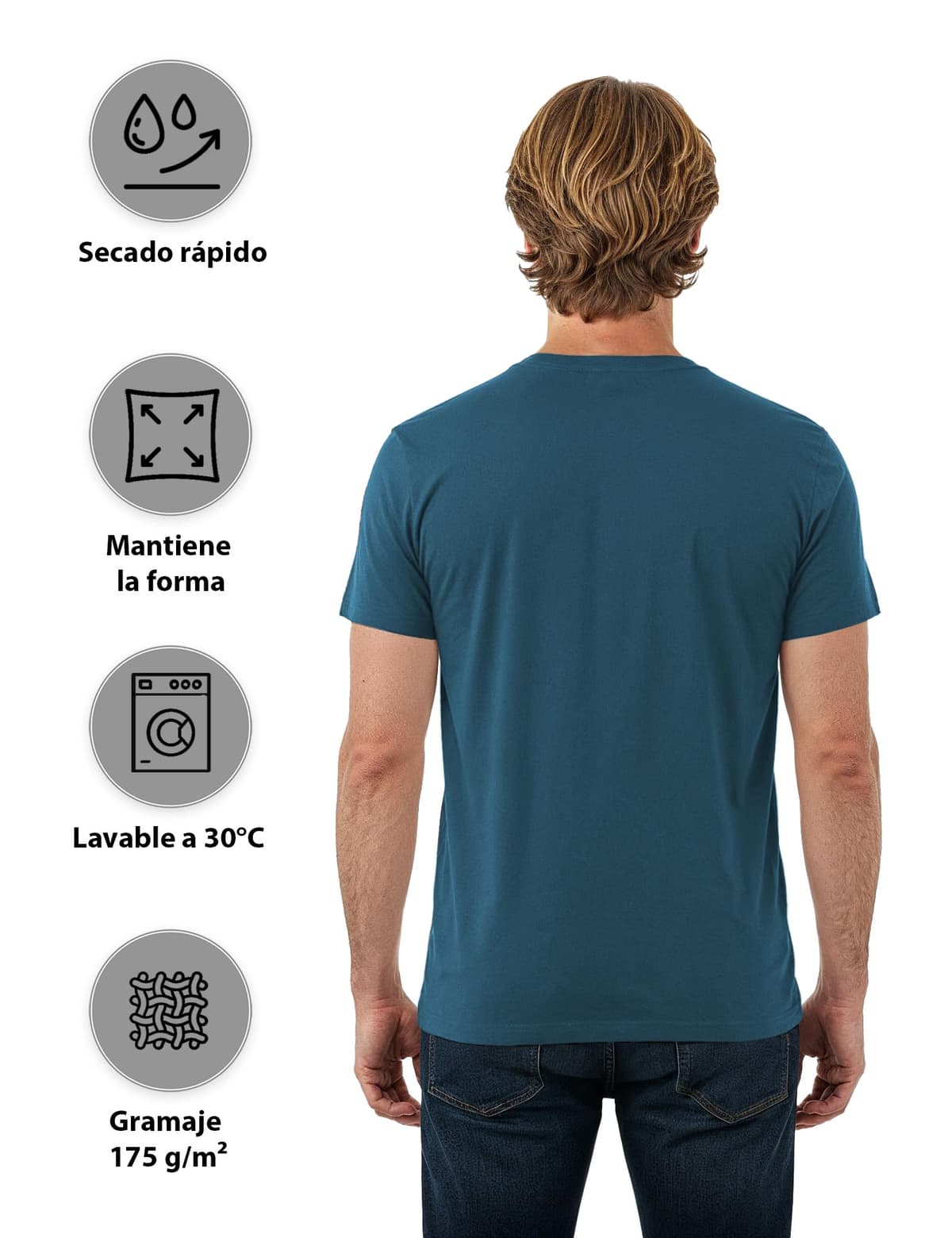 ALPIDEX T-Shirt Camisetas Hombre Pack de 5 Cuello Redondo 100% Algodón Unicolor Corta Shirt Men Camisa de Manga Casual S M L XL XXL 3XL 4XL 5XL — view 4