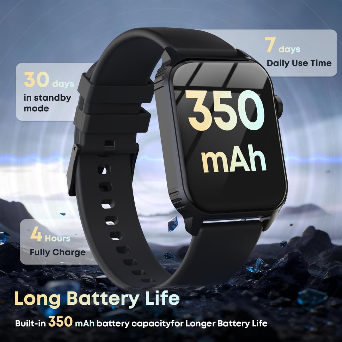 Smart Watch for Men, 120+ Sports Modes Smartwatch with 1.83" HD Touchsreen, Sleep Monitor, IP67 Waterproof, Bluetooth Call & Music Control Fitness Watch for iPhone/Android — view 6