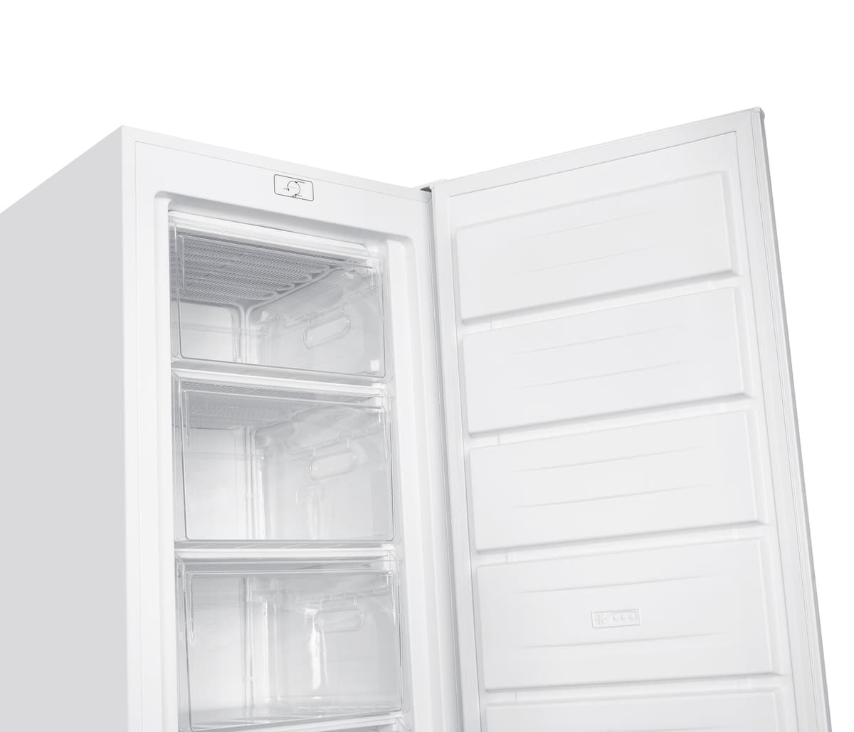 HYE Freezer - 168L Upright Freezer, 142.6CM Height, 54.5CM Width, Quiet 39 dB Operation, Freestanding Design, 5 Clear Drawers, White, Perfect For Family Homes - RF01SDFR168W01 — view 5