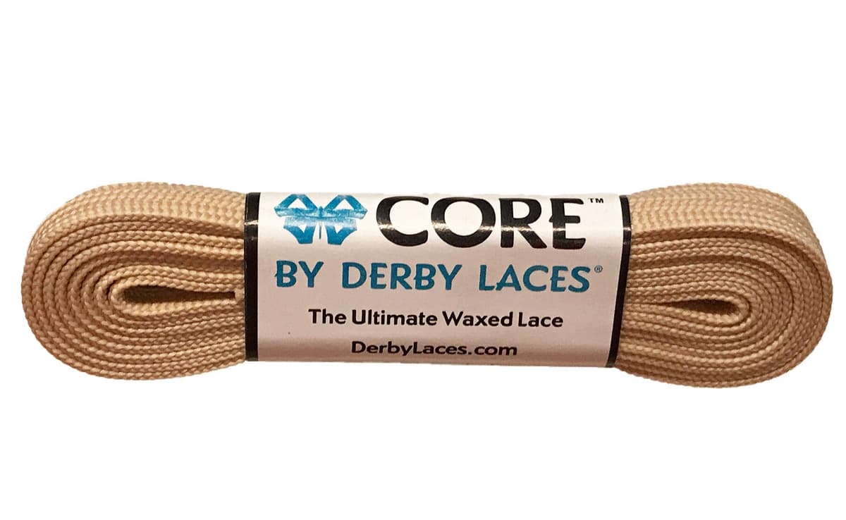 Derby Laces CORE Narrow 6mm Waxed Lace for Figure Skates, Roller Skates, Boots, and Regular Shoes, Black, 108 Inch / 274 cm — view 2